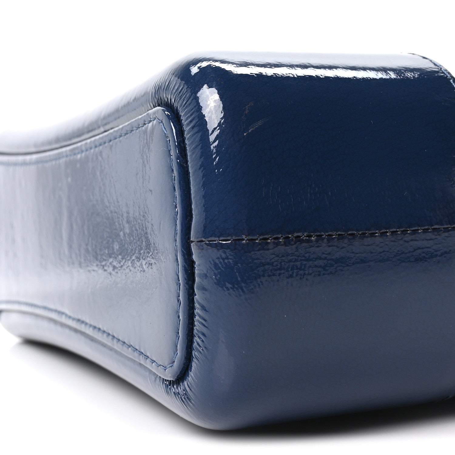 Chanel Patent Goatskin Quilted Medium Gabrielle Hobo Blue 1850830