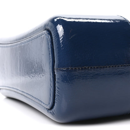 Chanel Patent Goatskin Quilted Medium Gabrielle Hobo Blue 10 of 10