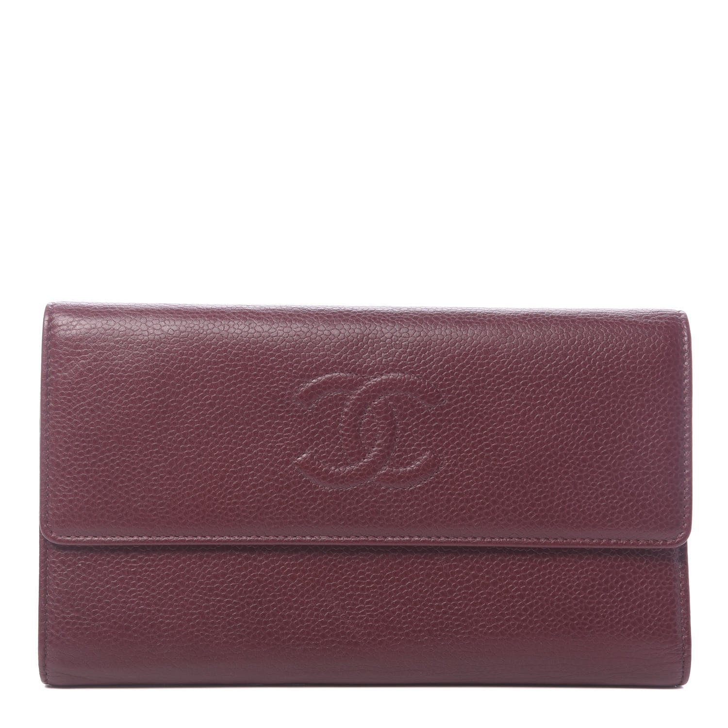 Chanel Caviar Timeless CC Large Flap Wallet Burgundy 1 of 10