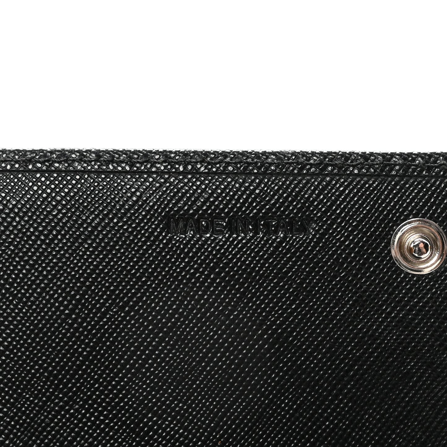 Saffiano Triangle Logo Continental Flap Travel Wallet Black