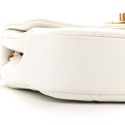 Chanel Lambskin Quilted Small In The Loop Handle Flap Bag White 10 of 11