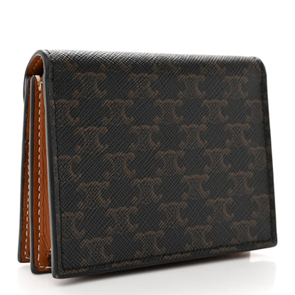 Celine Triomphe Canvas Business Card Holder Tan 3 of 11