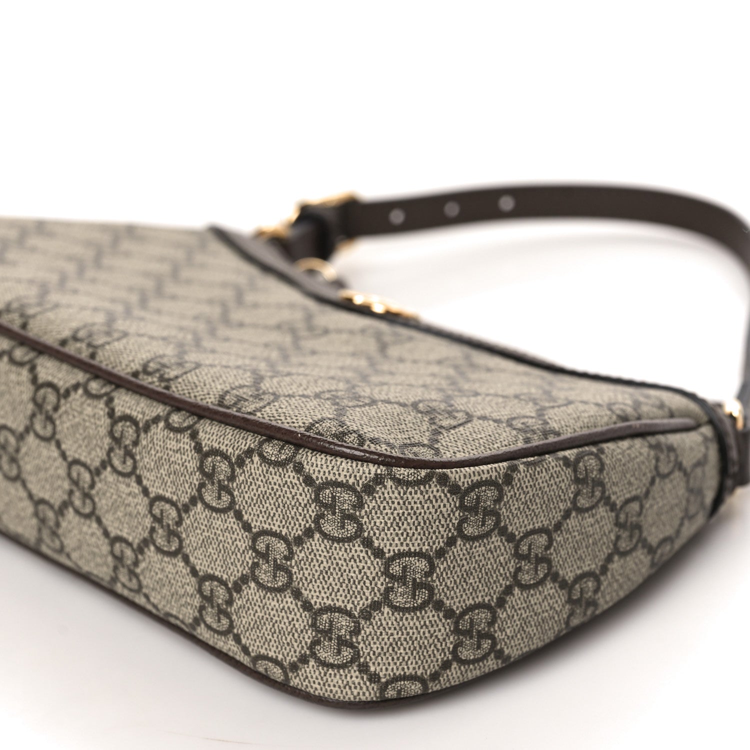 Gucci GG Supreme Monogram Textured Dollar Calfskin Small Ophidia Hobo Beige Ebony New Acero 8 of 8