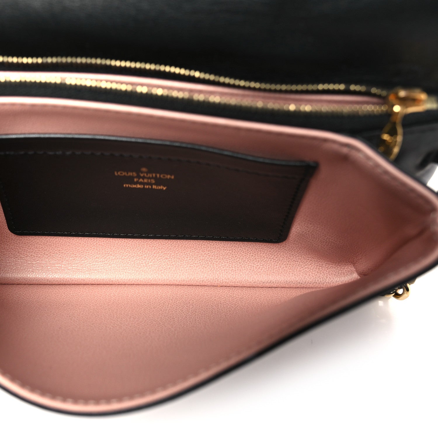 Louis Vuitton Lambskin Embossed Monogram Pochette Coussin Black 5 of 10