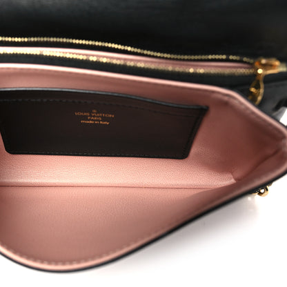 Louis Vuitton Lambskin Embossed Monogram Pochette Coussin Black 5 of 10