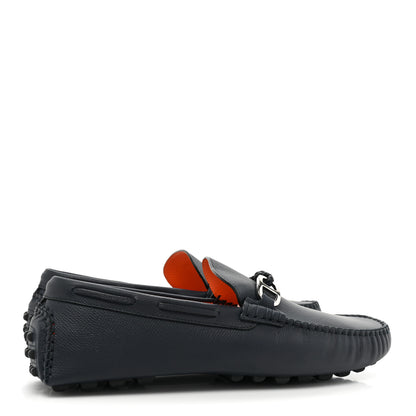 Hermes Epsom Mens Alessandro Moccasin Loafers 42.5 Marine 4 of 9