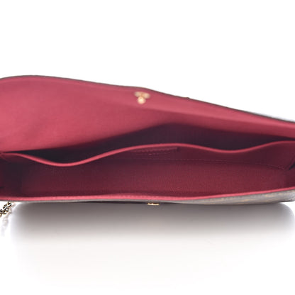 Louis Vuitton Monogram Pochette Felicie Chain Wallet Fuchsia 5 of 13
