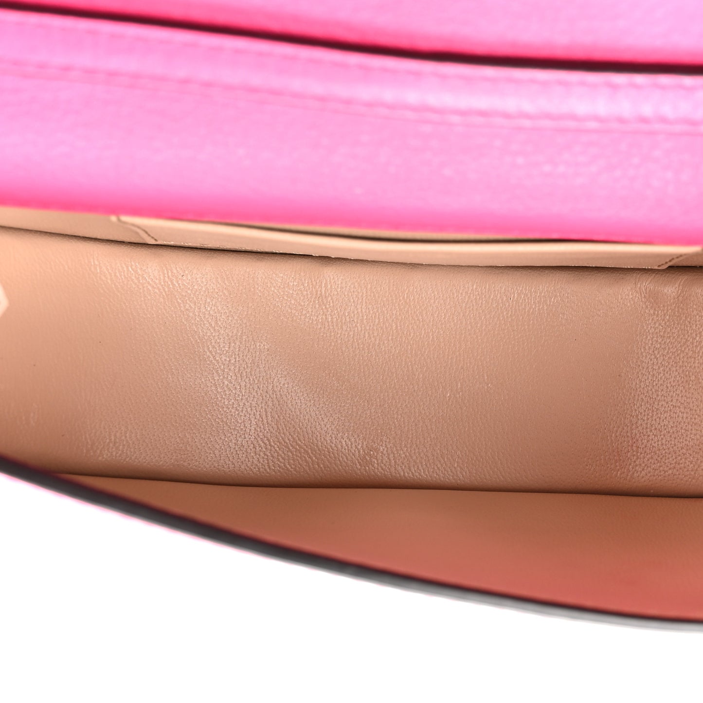 Calfskin Small Nile Bracelet Minaudiere Bag Fuchsia Rose
