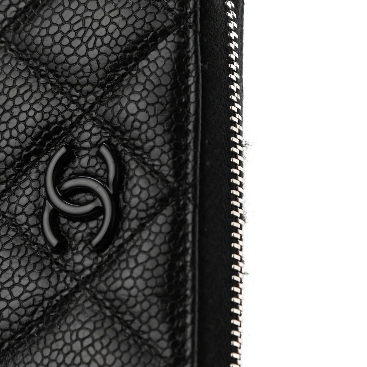 Chanel Caviar Quilted Incognito Zip Coin Purse Black 8 of 8