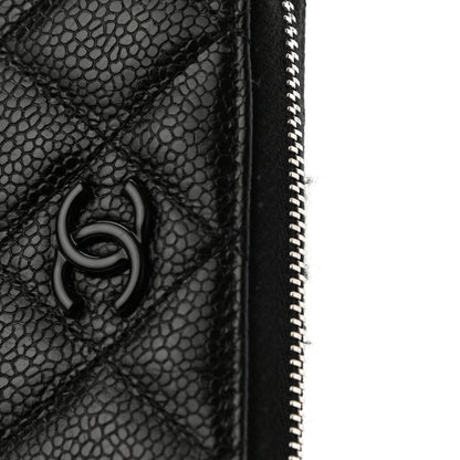Chanel Caviar Quilted Incognito Zip Coin Purse Black 8 of 8