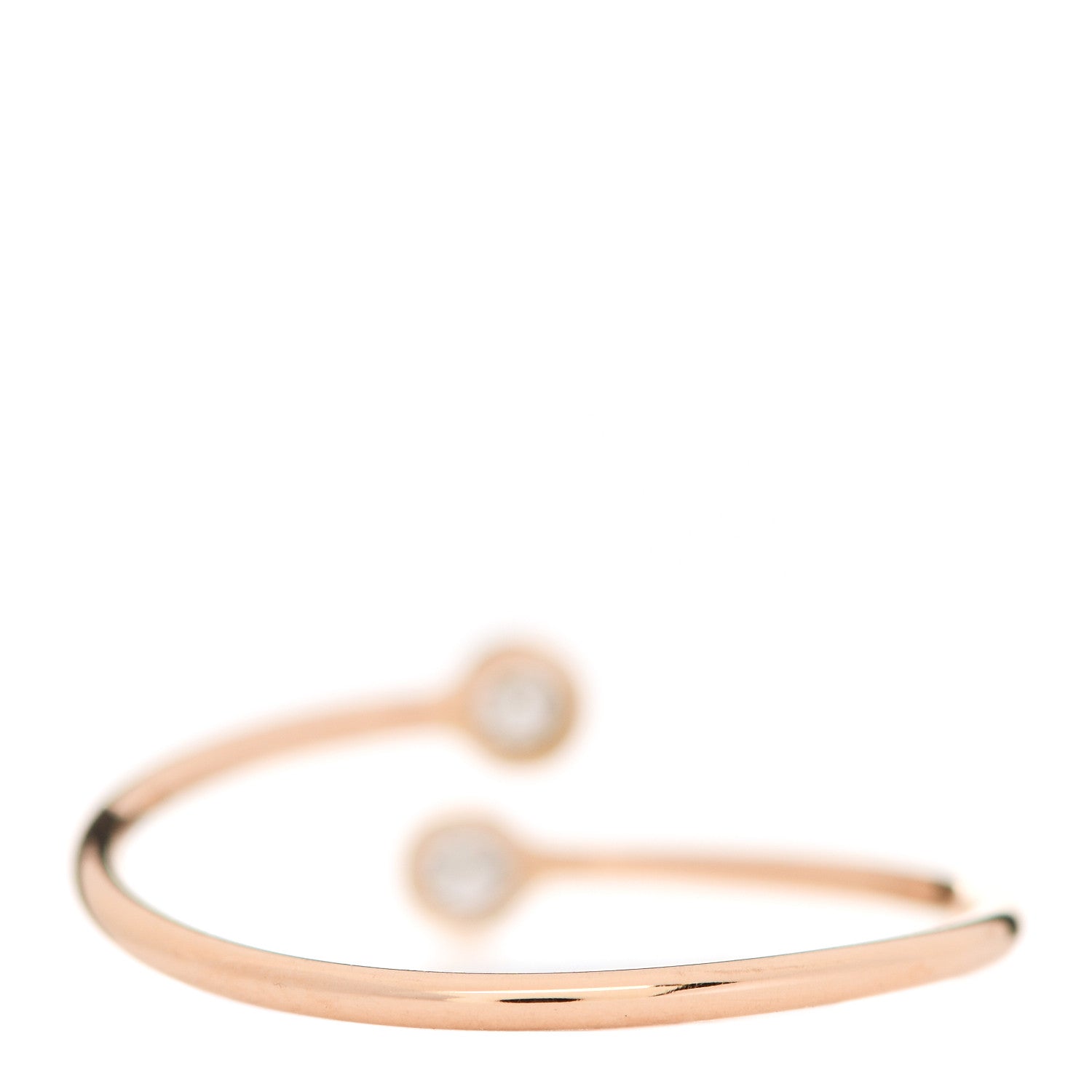 Tiffany 18K Rose Gold Diamond Elsa Peretti Hoop Ring 57 8 3 of 5