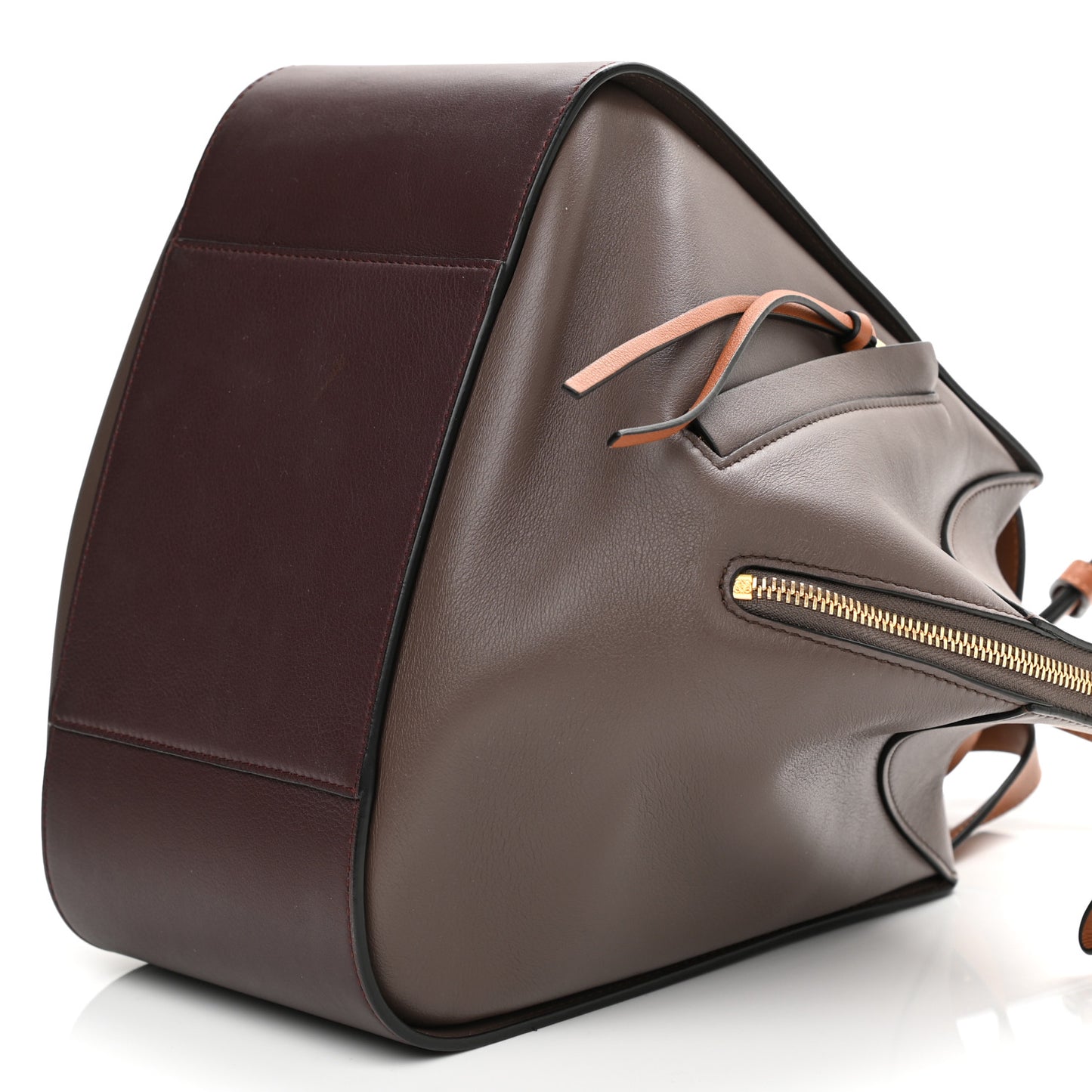Calfskin Small Hammock Shoulder Bag Oxblood Tan