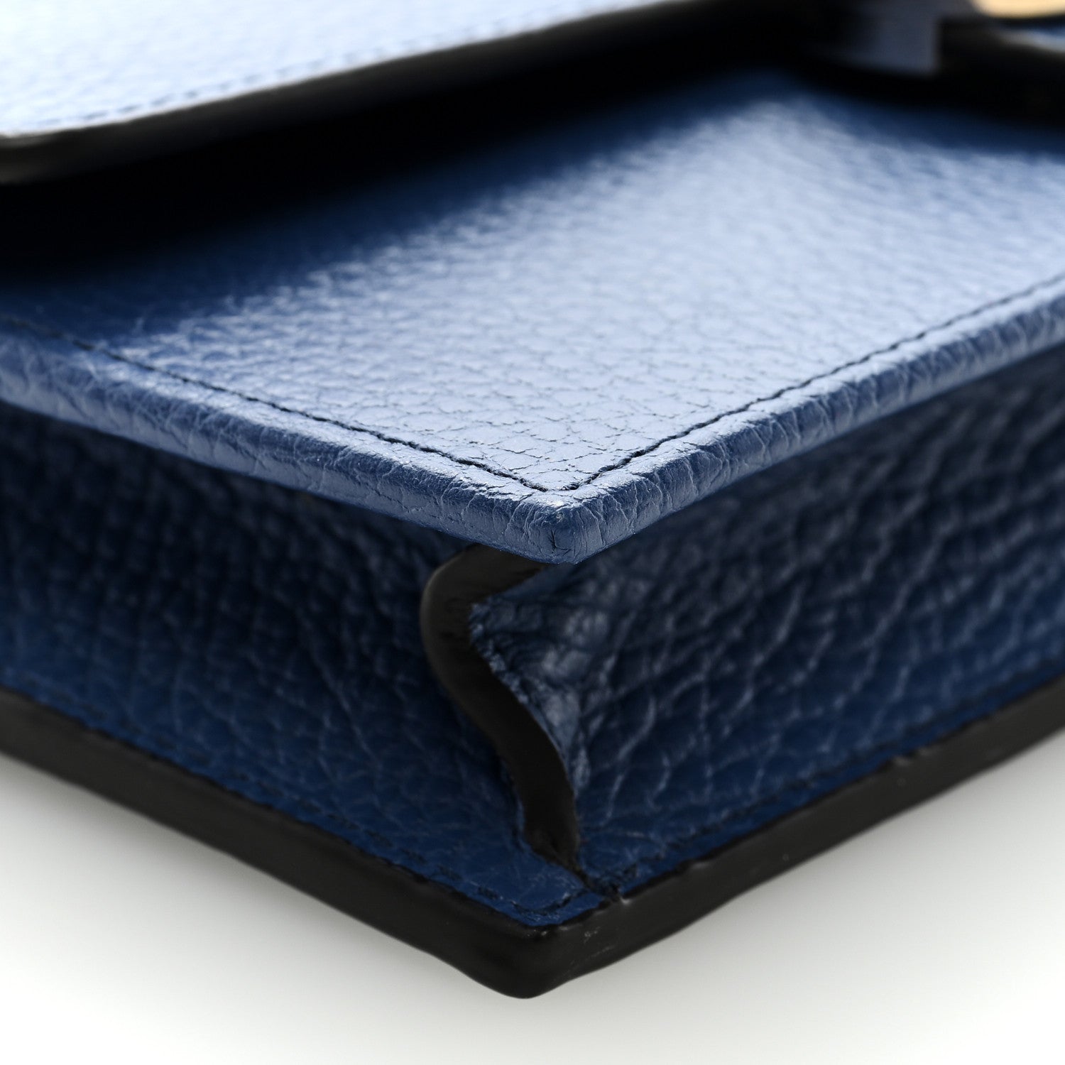 Gucci Dollar Calfskin Interlocking G Chain Wallet Caspian 7 of 9