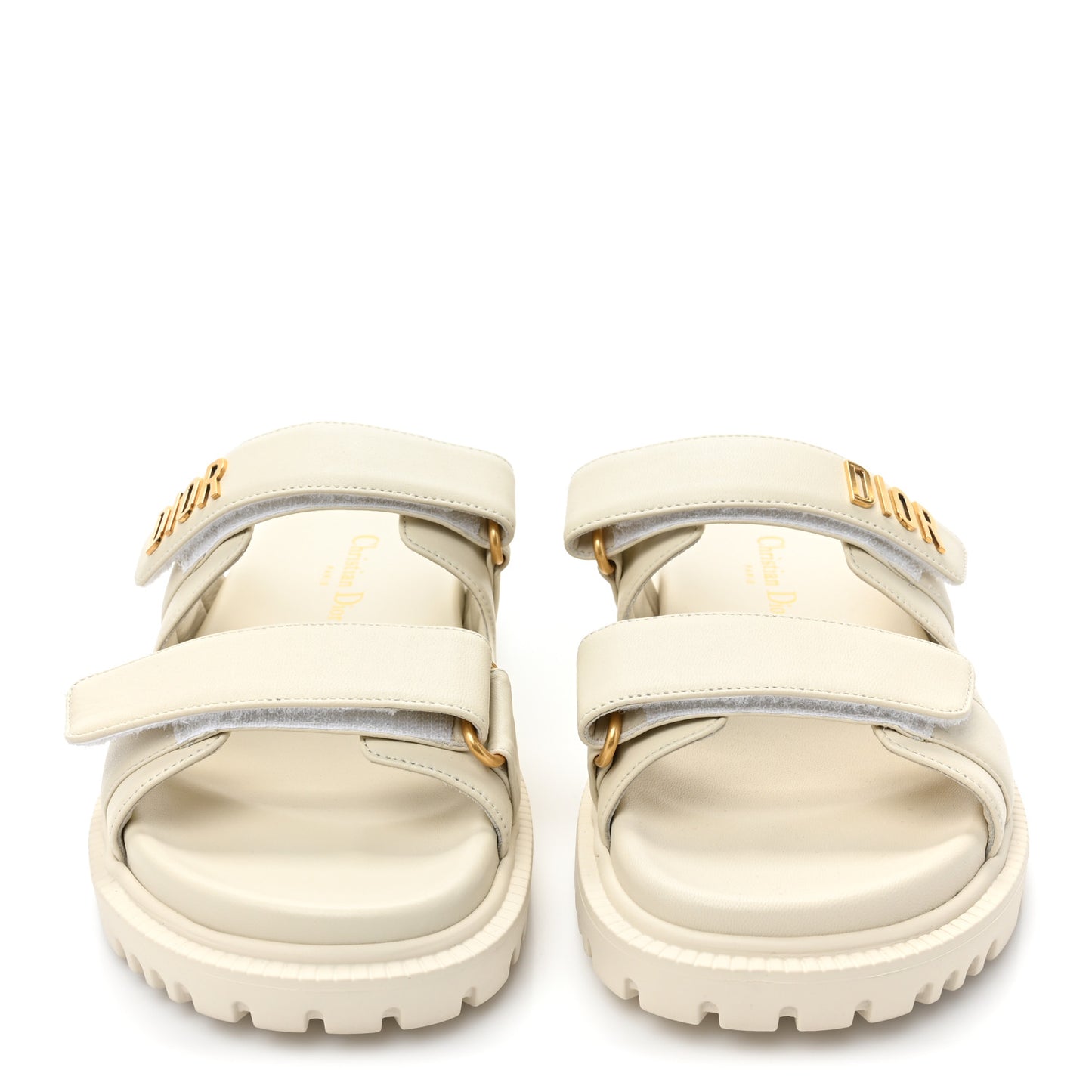 Lambskin Dioract 10mm Sandals 36 Off White