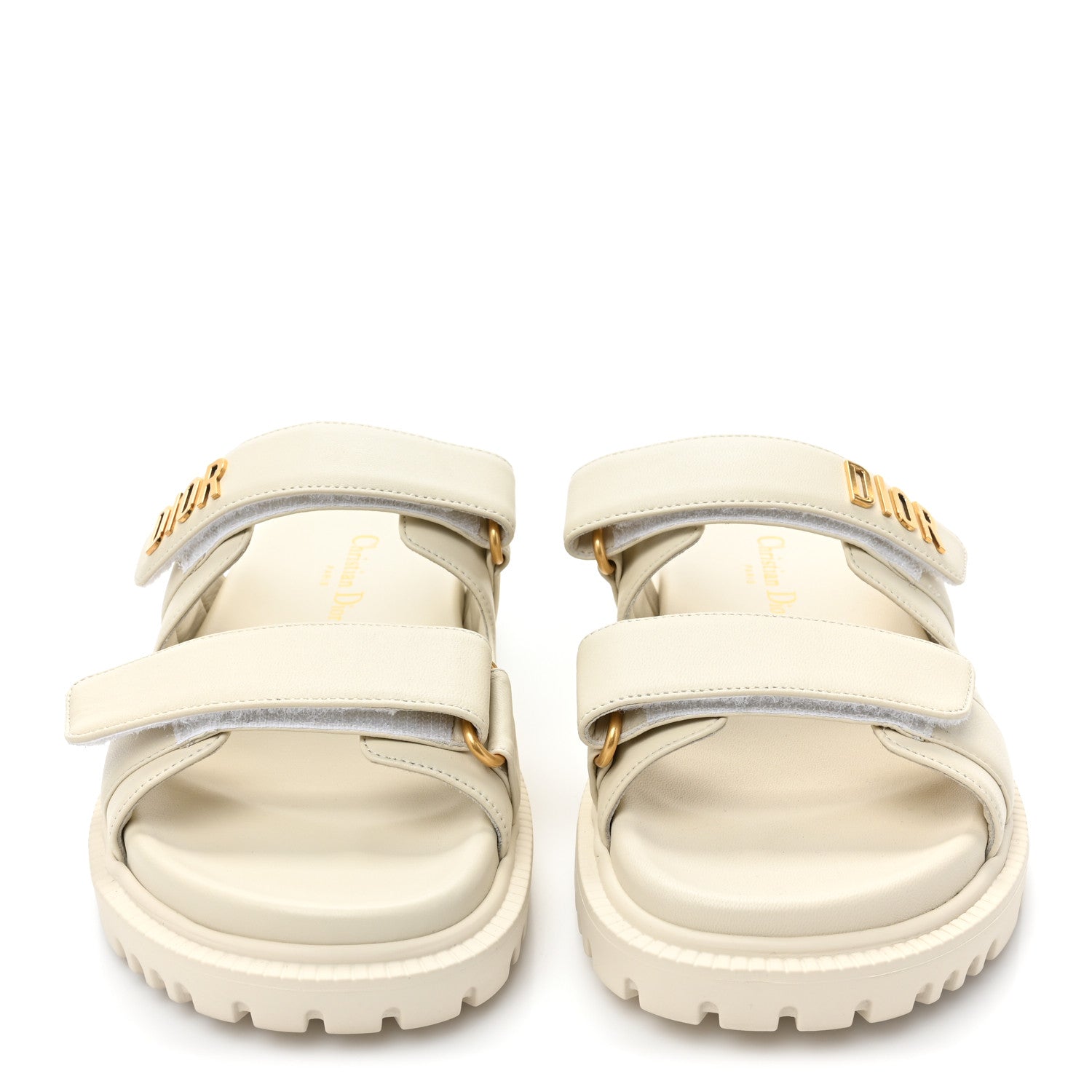 Christian Dior Lambskin Dioract 10mm Sandals 36 Off White 2 of 8