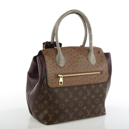 Louis Vuitton Ostrich Lizard Majestueux Tote MM Bordeaux 3 of 7