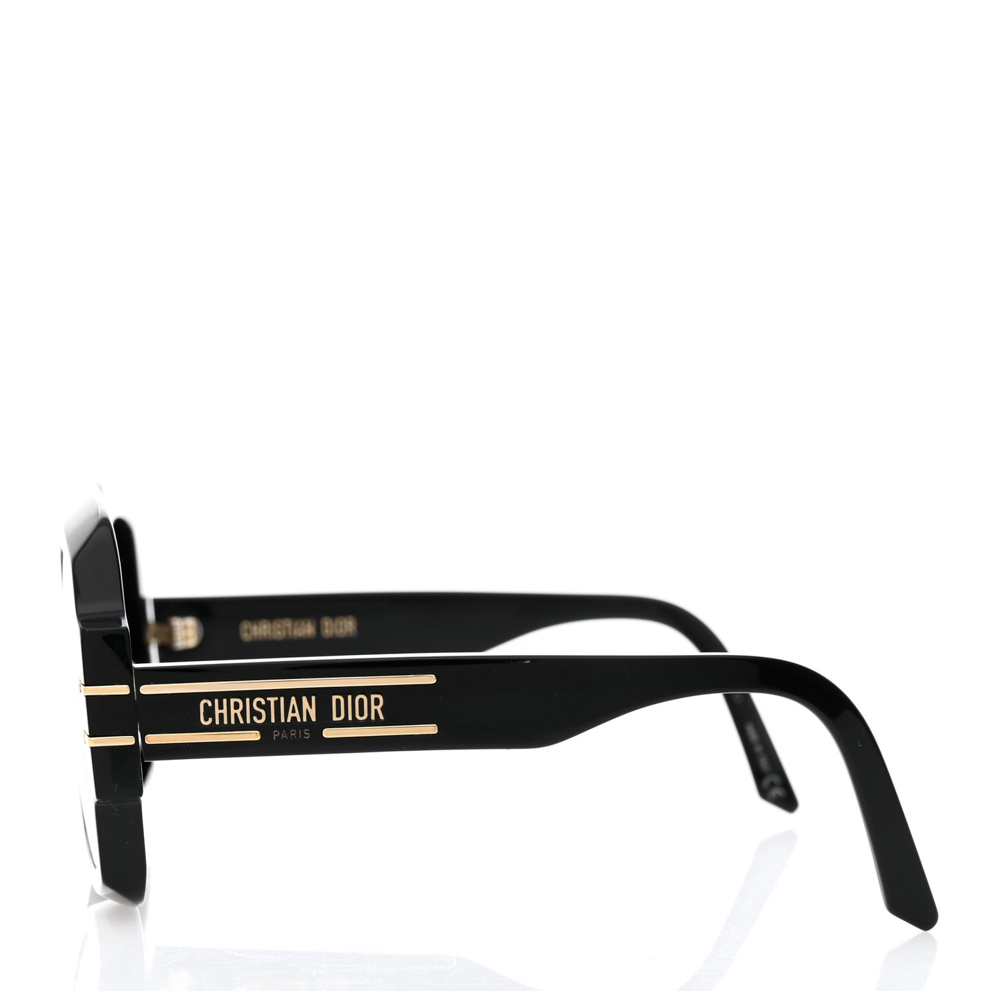 Acetate Diorsignature S1U Square Sunglasses Black