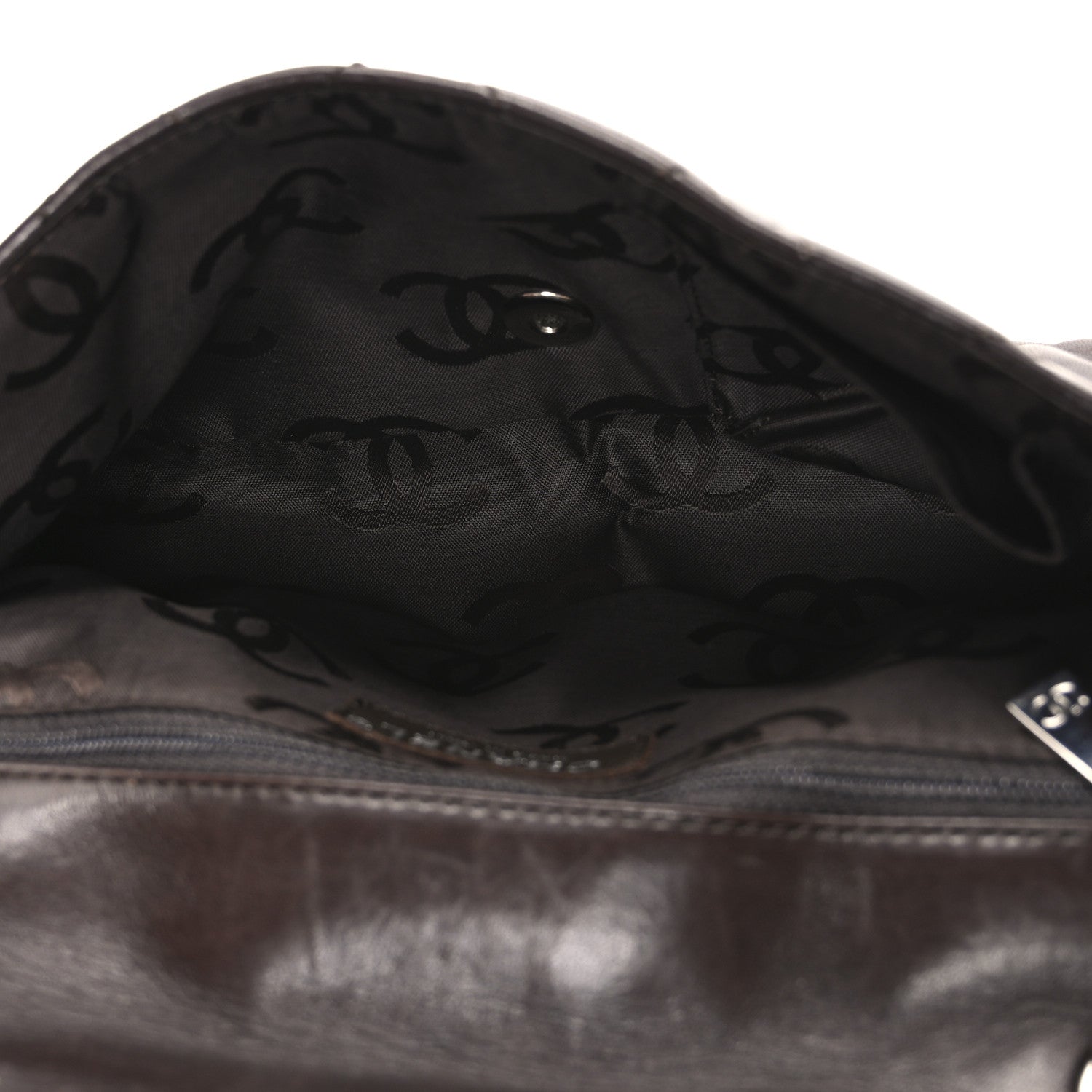 Chanel Lambskin Studded Medium Flap Brown 5 of 12