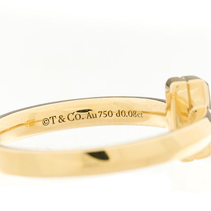 Tiffany 18K Yellow Gold Diamond 2.5mm T T1 Ring 52 6 4 of 5