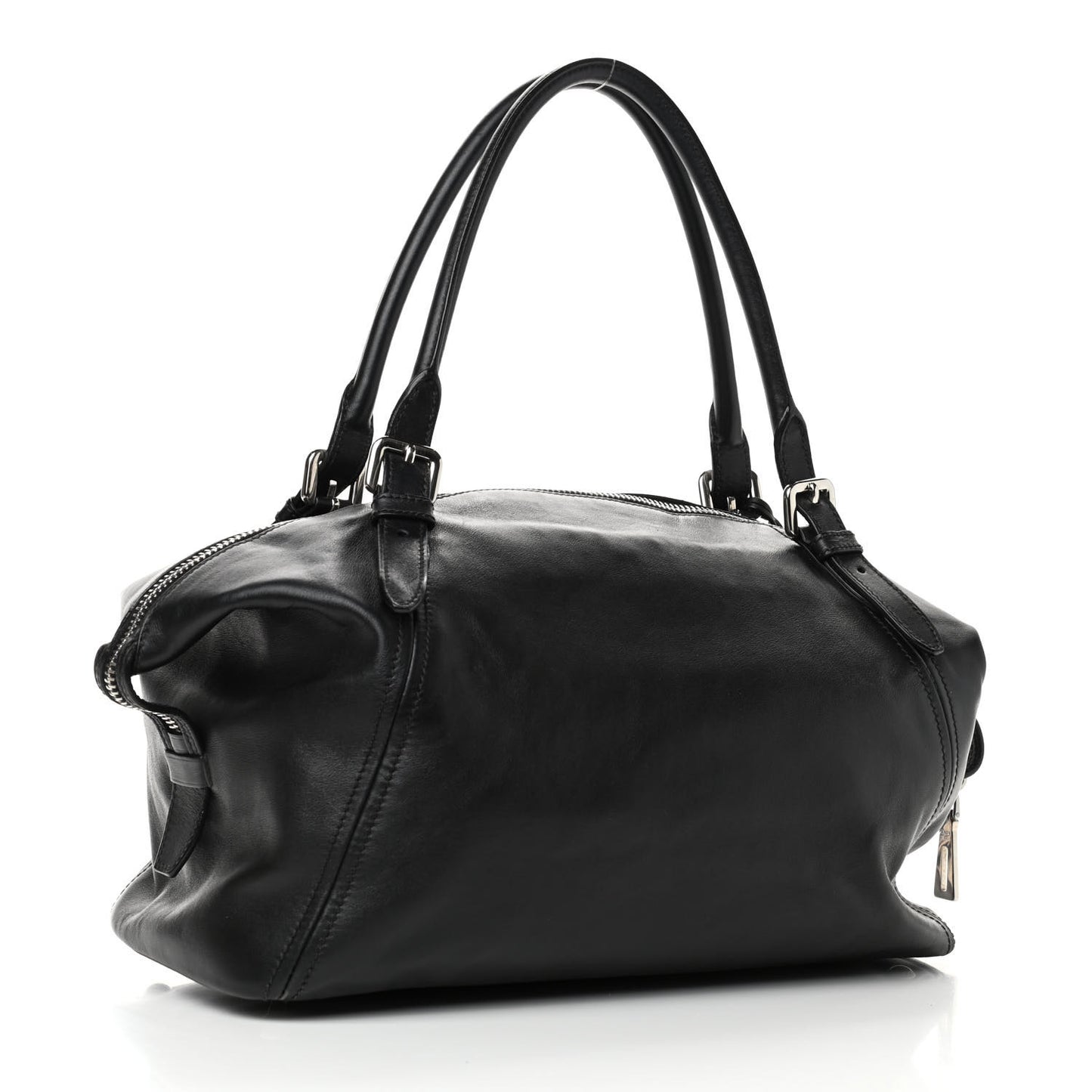 Soft Calf Large Shoulder Bag Black