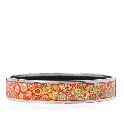 Hermes Enamel Printed Millefiori Medium Bracelet 70 Orange 3 of 4
