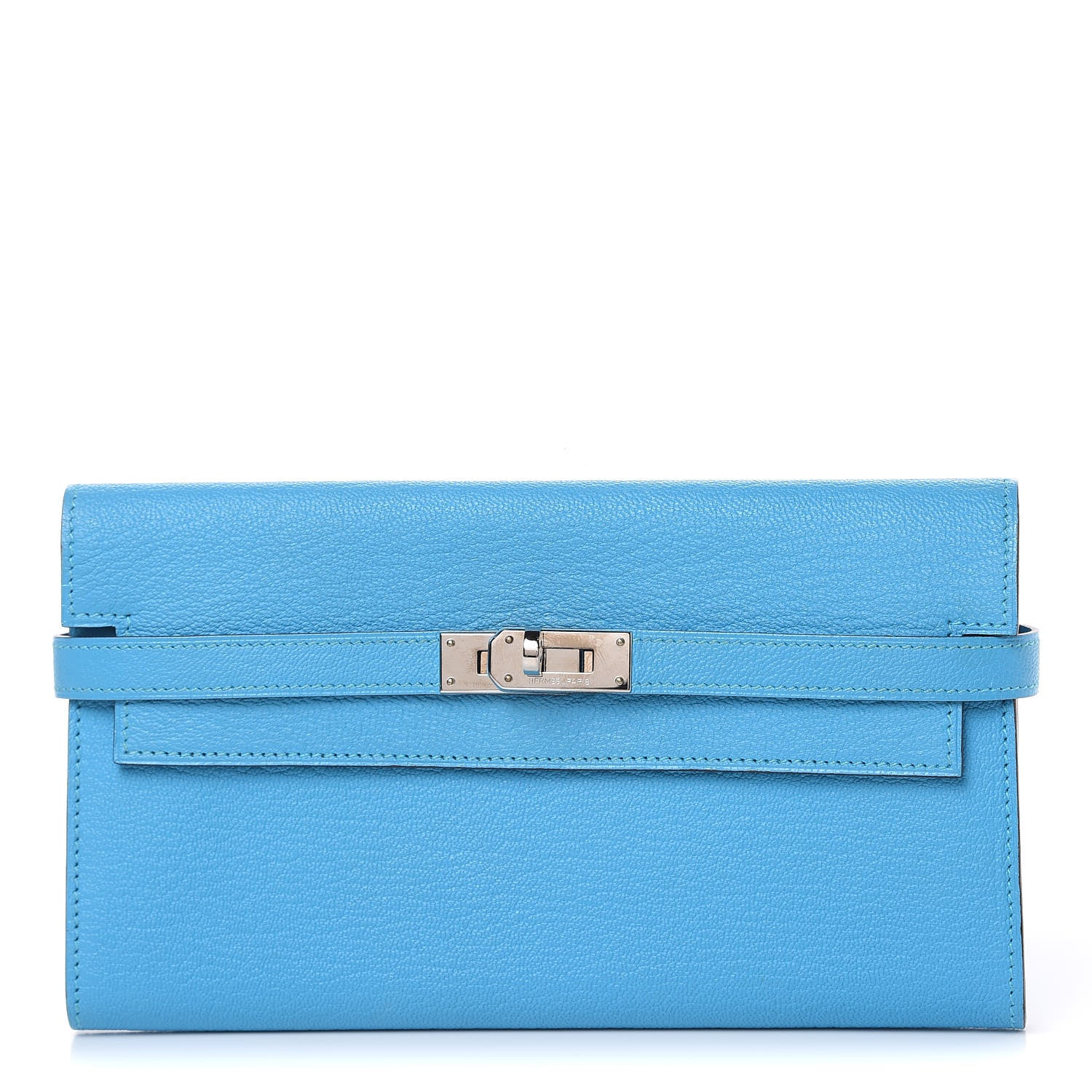 Hermes Chevre Mysore Kelly Longue Wallet Bleu Azteque 1 of 9