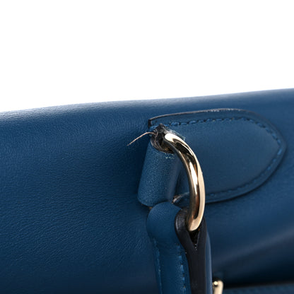 Hermes Veau Sikkim Kelly Relax 50 Bleu Thalassa 17 of 17