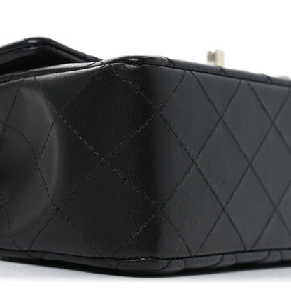 Chanel Lambskin Quilted Mini Rectangular Flap Black 9 of 11