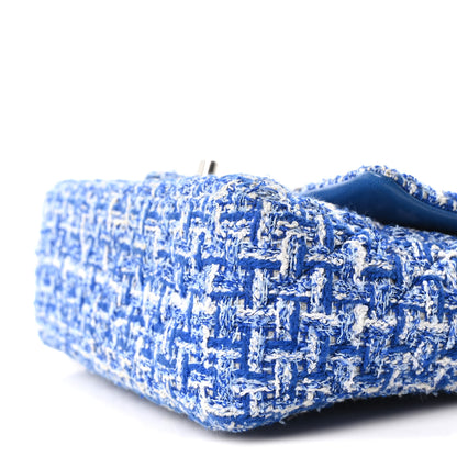 Chanel Tweed Quilted Mini Rectangular Flap Blue White 10 of 10