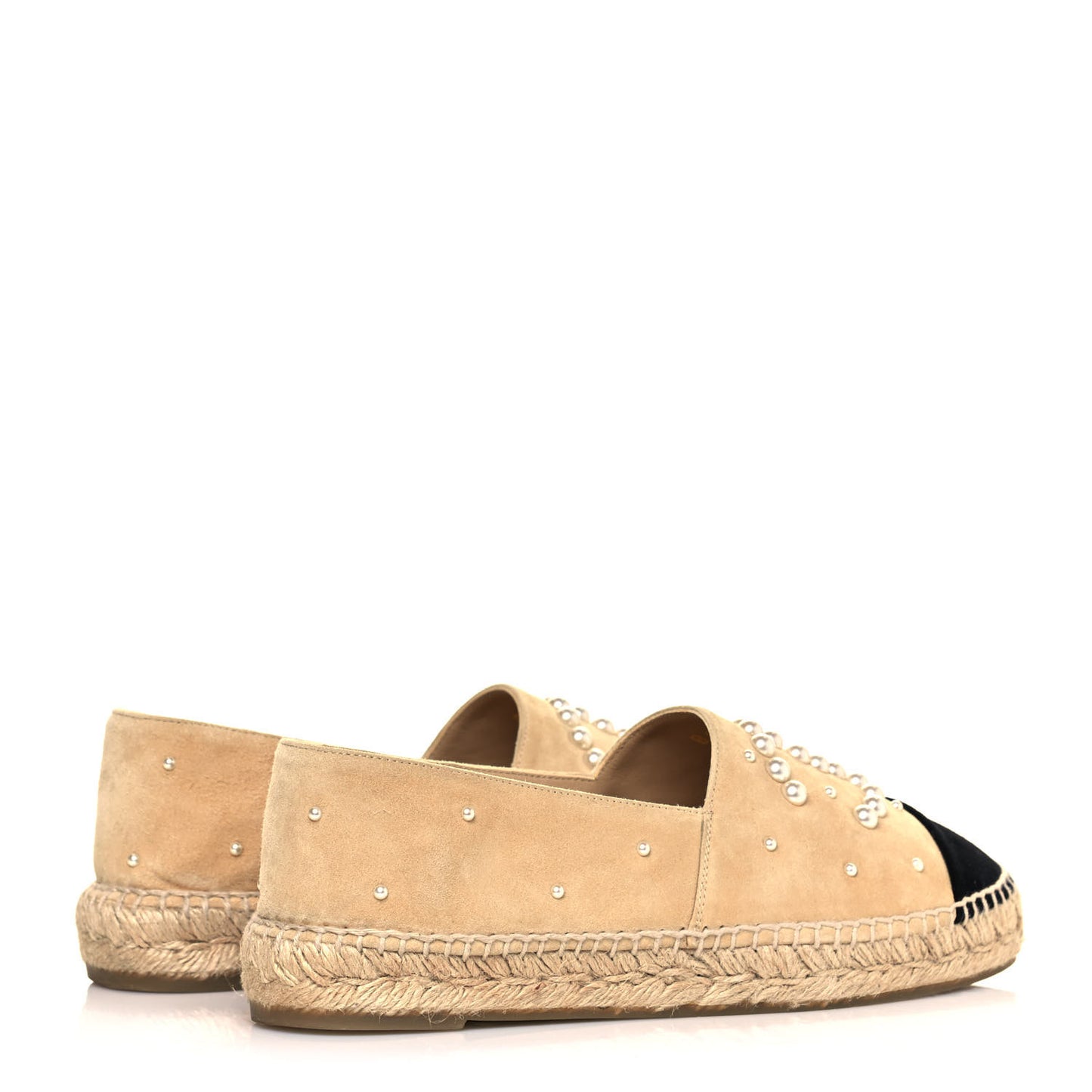 Suede Pearl CC Espadrilles 38 Beige Black