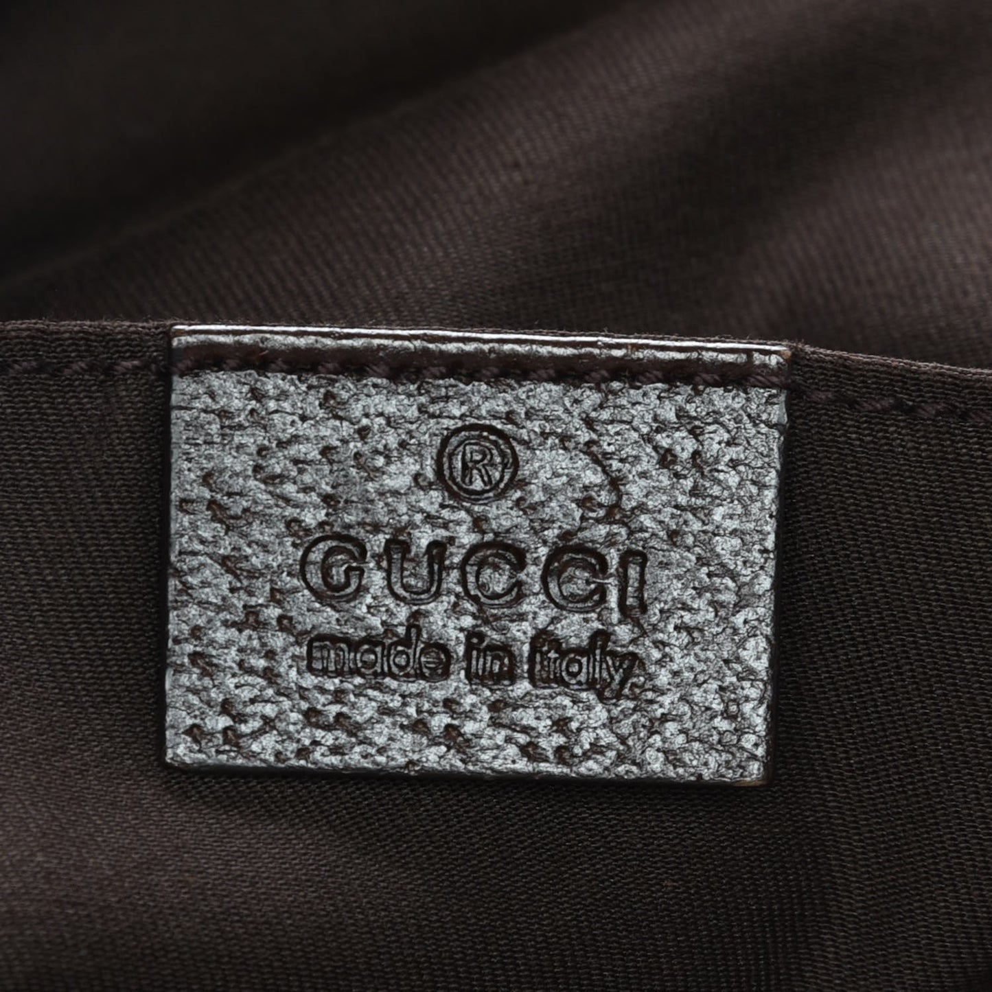 GG Monogram Medium Web Handle Vertical Tote Dark Brown