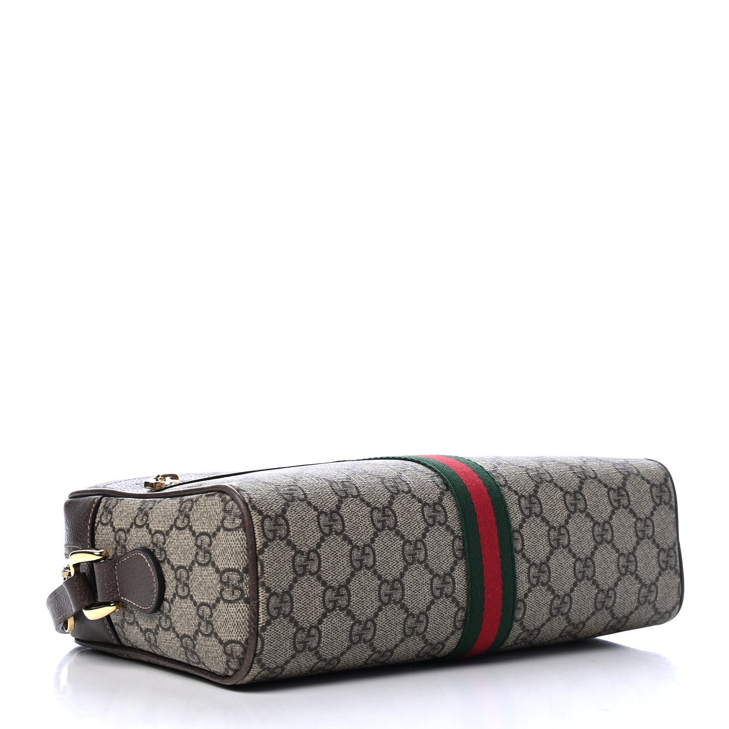 GG Supreme Monogram Web Small Ophidia Shoulder Bag Brown