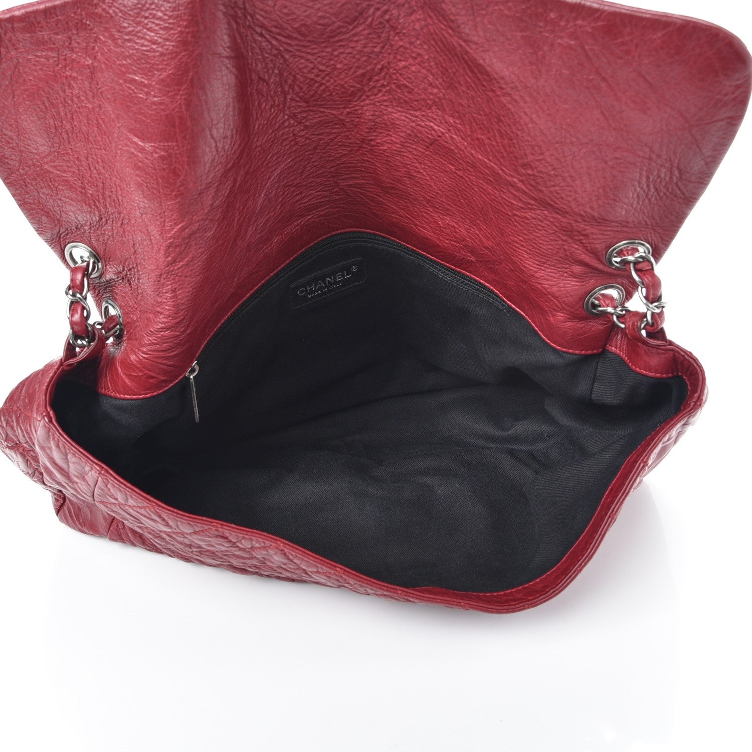Chanel Aged Calfskin Coco Rider Flap Red 5 of 5