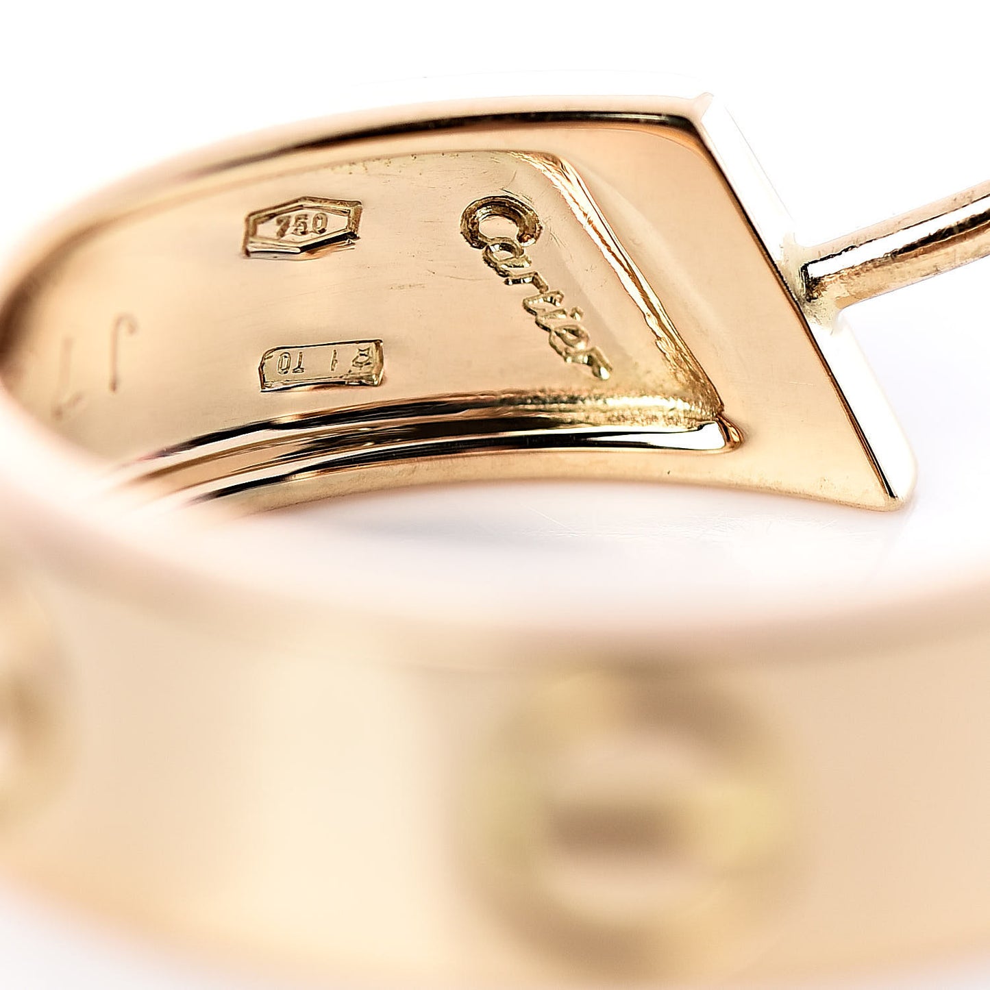 18K Yellow Gold 5.5mm LOVE Hoop Earrings