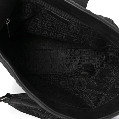 Chanel Lambskin Nylon Quilted Mademoiselle Shoulder Bag Black 4 of 8