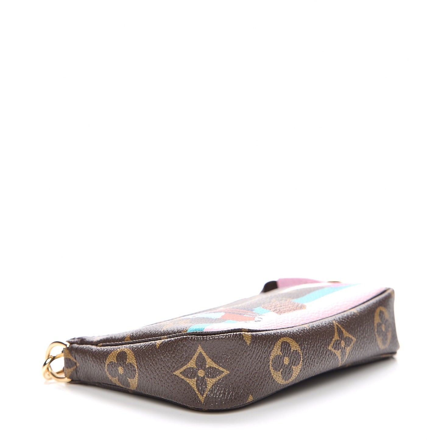 Monogram 2016 Christmas Animation Mini Pochette Accessories Rose Ballerine
