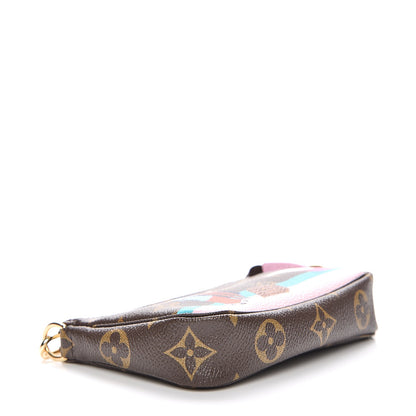 Louis Vuitton Monogram 2016 Christmas Animation Mini Pochette Accessories Rose Ballerine 4 of 7