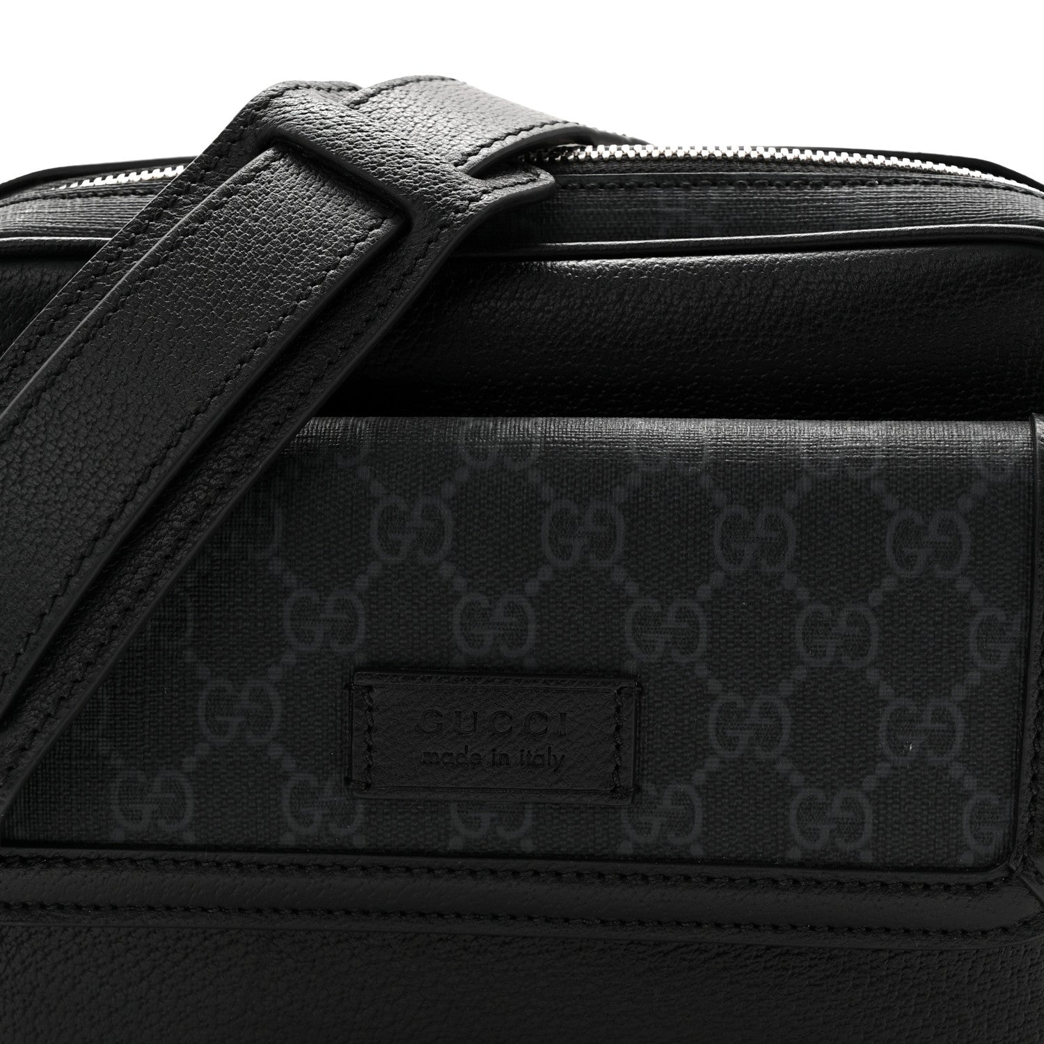 Gucci GG Supreme Monogram Small Crossbody Bag Black 8 of 10