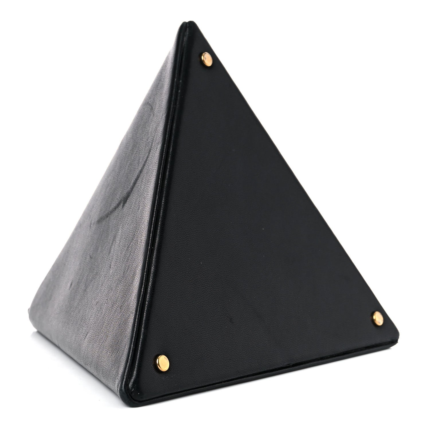 Saint Laurent Lambskin Pyramid Clutch Black 5 of 21
