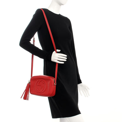 Gucci Pebbled Calfskin Small Soho Disco Bag Tabasco Red 2 of 8