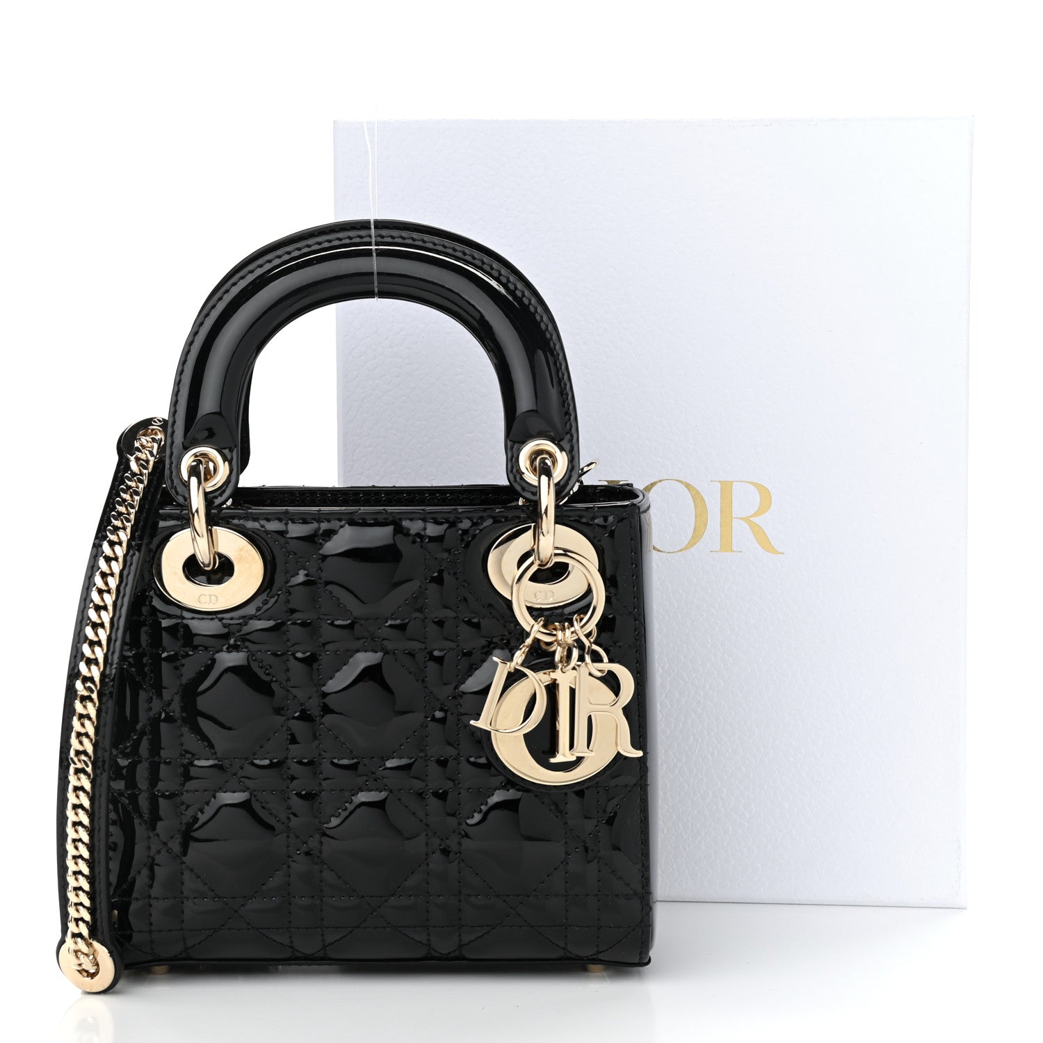 Christian Dior Patent Cannage Mini Lady Dior Black 11 of 11