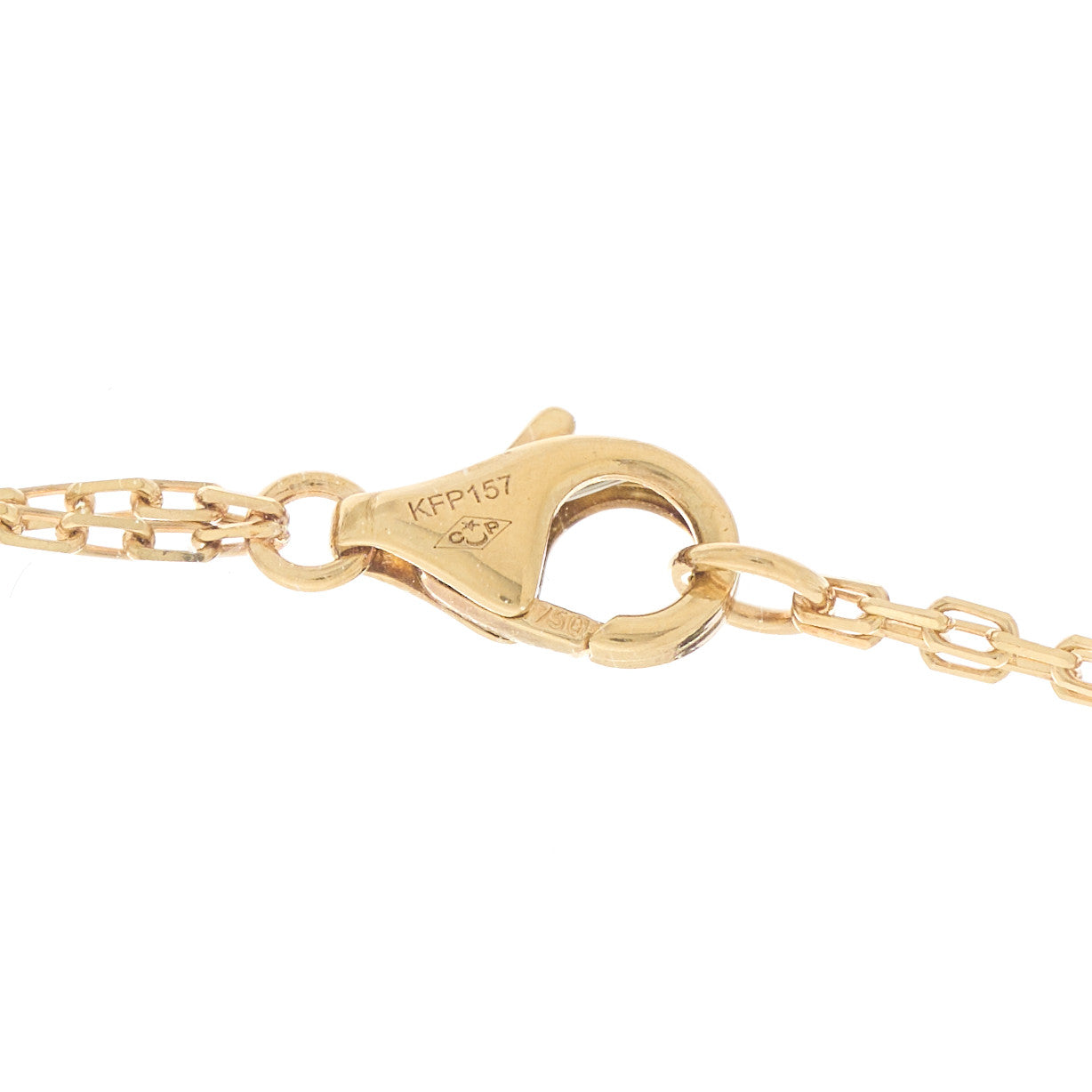 18K Yellow Gold 2 Diamond LOVE Necklace