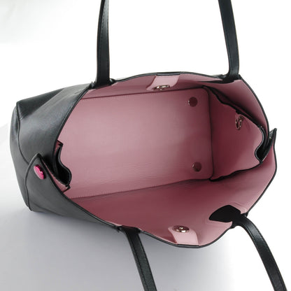 Christian Dior Calfskin Small Addict Shopping Tote Black Pink 5 of 8