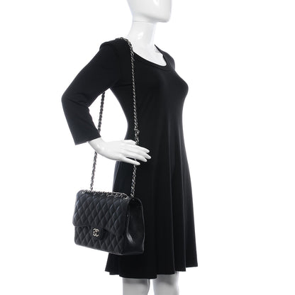 Chanel Caviar Quilted Jumbo Double Flap Black 2 of 9