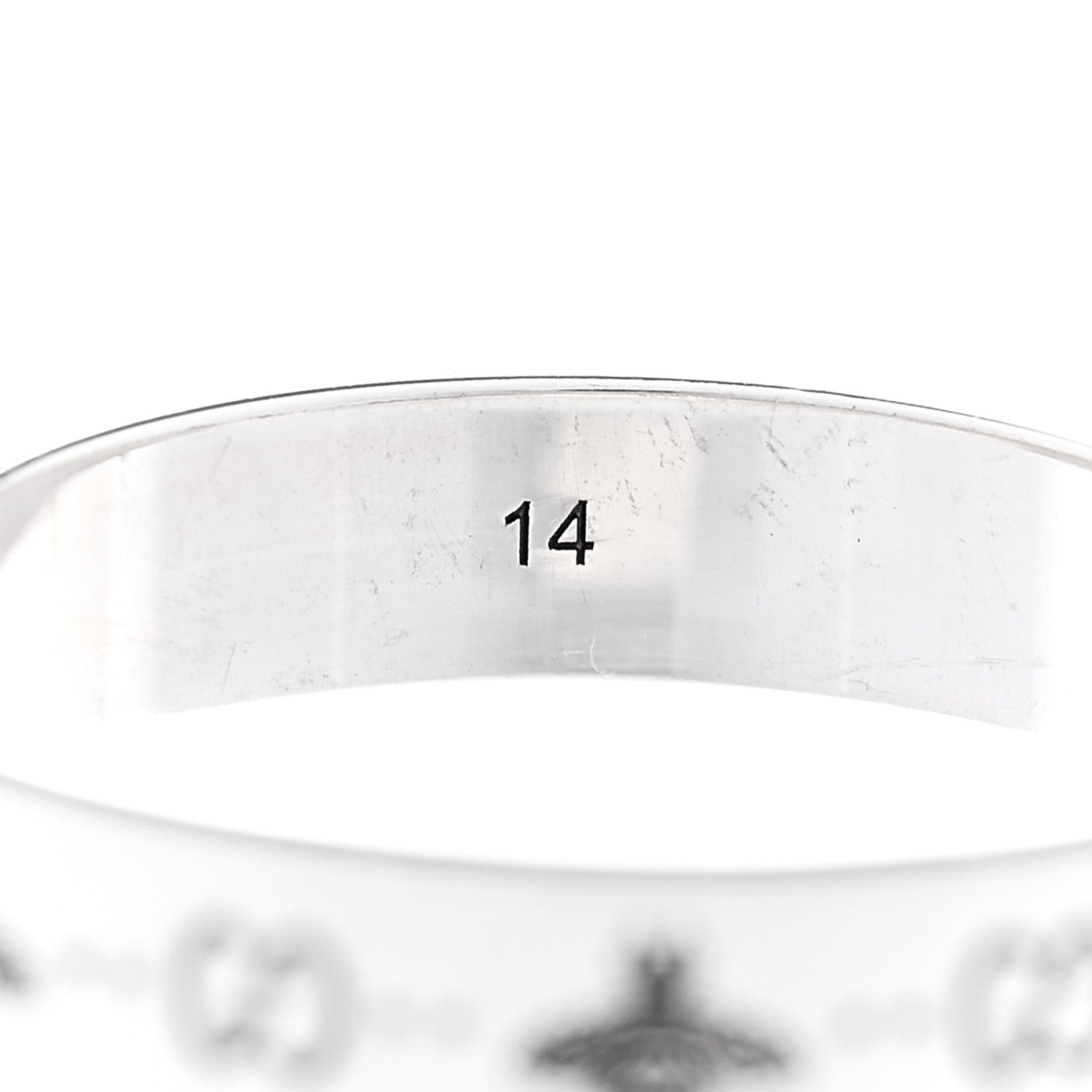 Gucci Sterling Silver Narrow Bee Ring 54 6.75 6 of 7