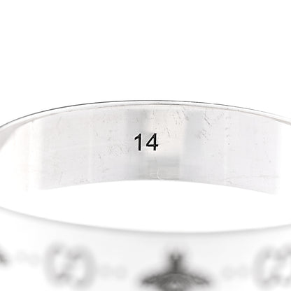 Gucci Sterling Silver Narrow Bee Ring 54 6.75 6 of 7