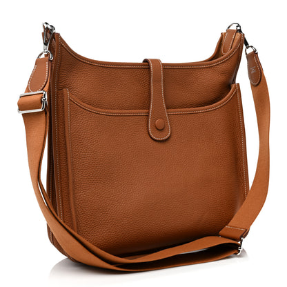 Hermes Taurillon Clemence Evelyne III GM Gold 3 of 7