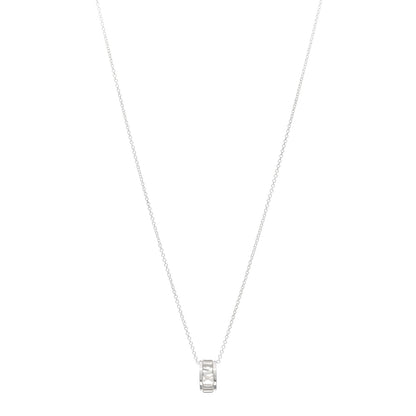 Tiffany Sterling Silver Atlas Open Pendant Necklace 1 of 4