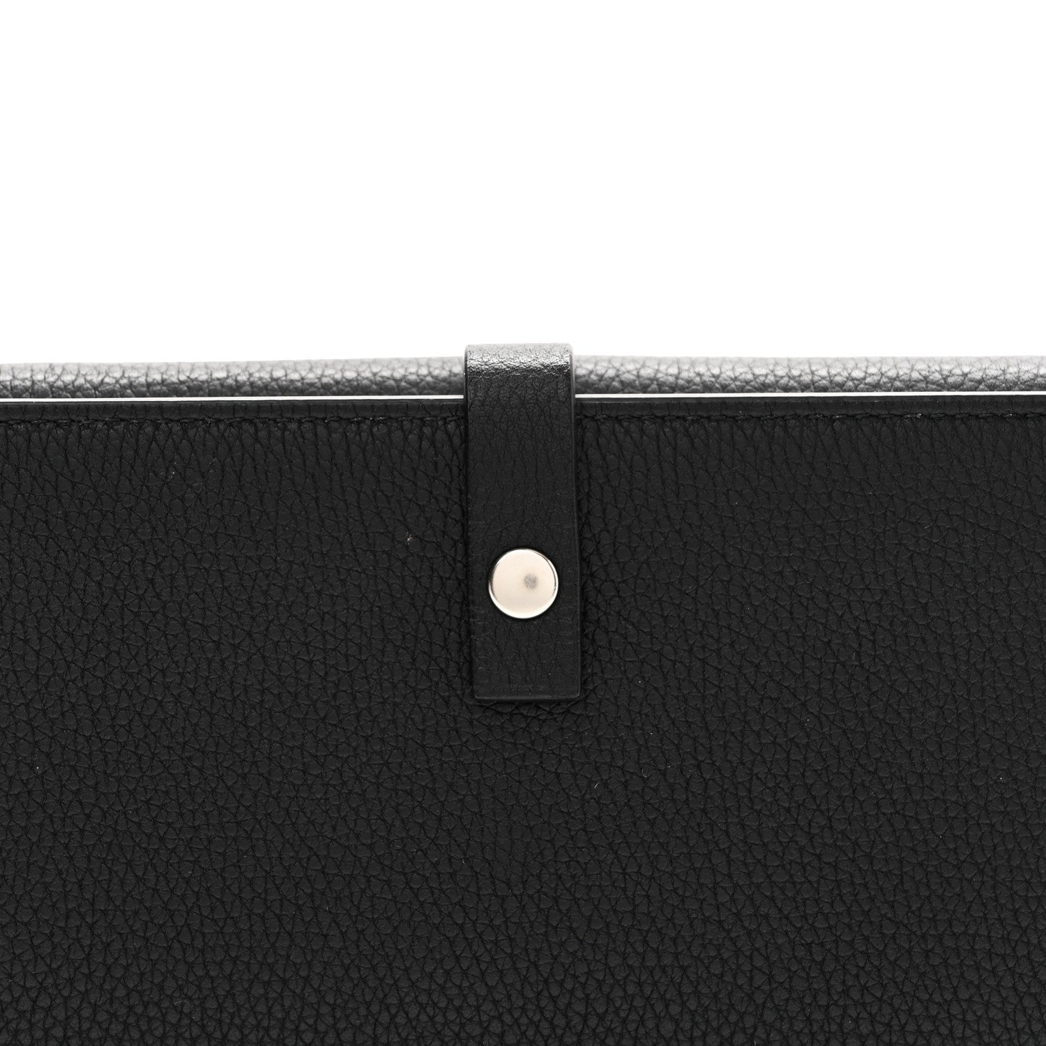 Bottega Veneta Grained Calfskin Flap Wallet Black 8 of 9