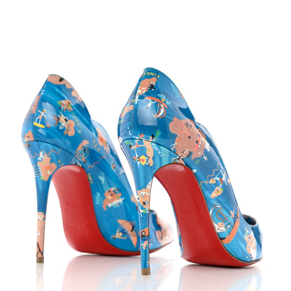 Christian Louboutin Patent Odissey Hot Chick 100 Pumps 36.5 Multicolor 4 of 8